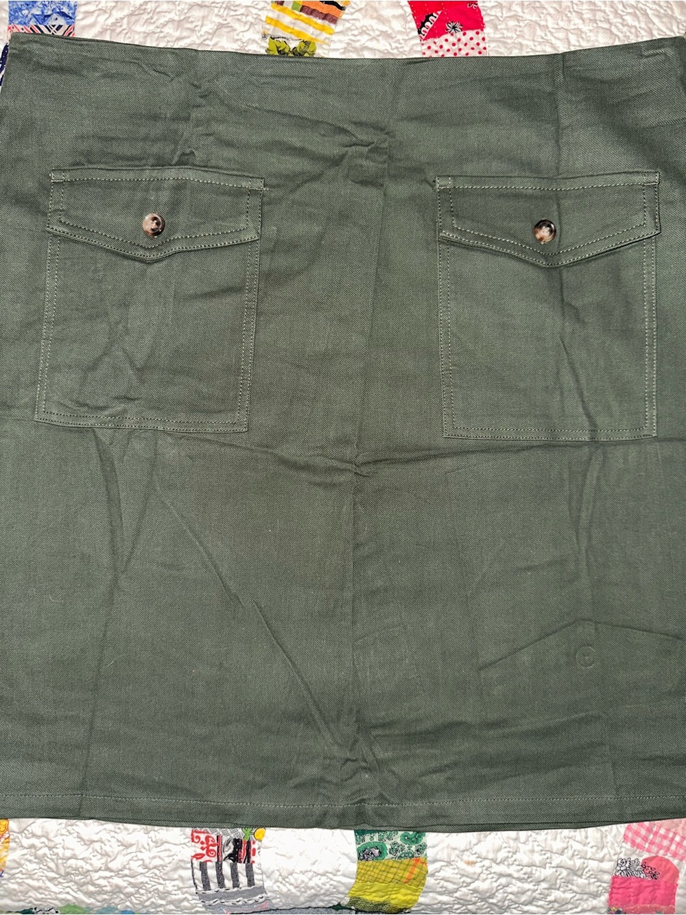 Loft Green Utility Pocket Skirt